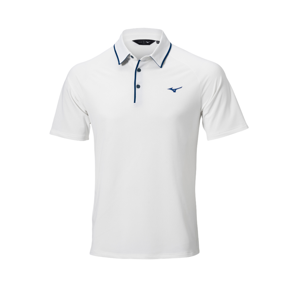 Mizuno Classic Piqu&eacute; Short Sleeve Polo Shirt Optic White